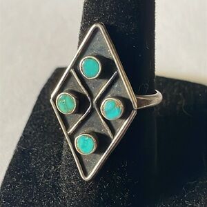 Native American Sterling Silver Turquoise Ring